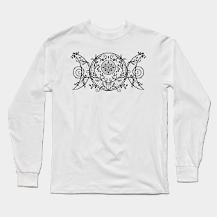 Triple moon Goddess Witch Wicca Symbol Long Sleeve T-Shirt